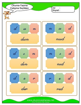 d sesi Hece Kartları